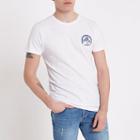 Mens Bellfield White Crew Neck T-shirt