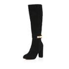 River Island Womens Suede Knee High Heeled Boots
