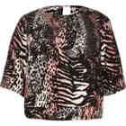 River Island Womens Ri Plus Animal Print Top