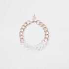 River Island Womens Rose Gold Tone And Clear Multilink Necklace