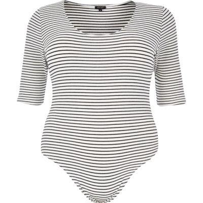 River Island Womens Ri Plus Stripe Bodysuit