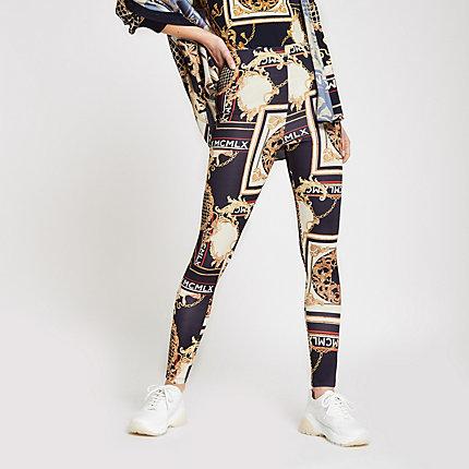 River Island Womens Scarf Print Leggings