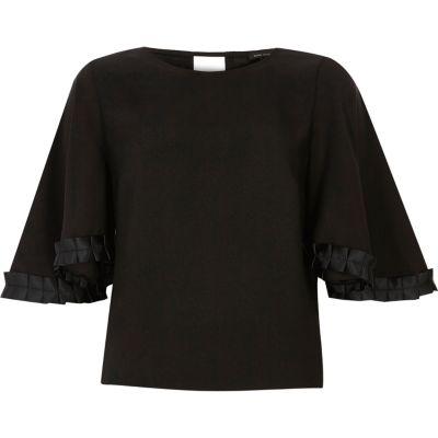 River Island Womens Grosgrain Sleeve Top
