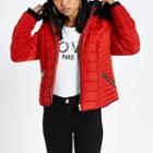 River Island Womens Petite Fur Hood Long Sleeve Padded Jacket