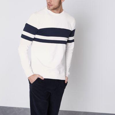 River Island Mens White Rose Shoulder Print T-shirt