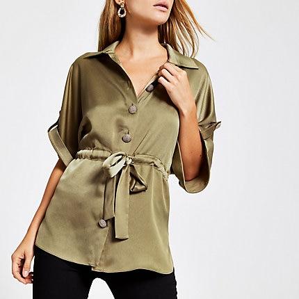 River Island Womens Tie Waist Shirt