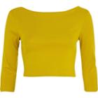 River Island Womens 3/4 Sleeve Crop Top