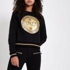 River Island Womens 'vivre' Print Ri Branded Sweatshirt