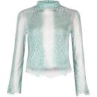 River Island Womens Lace Flute Top