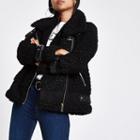 River Island Womens Petite Fleece Aviator Jacket