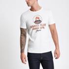 River Island Mens White Jack And Jones 'osaka' Print T-shirt