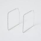 River Island Womens Silver Tone Cup Chain Square Hoop Earrings