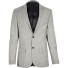River Island Mens Stripe Wool-blend Skinny Suit Jacket