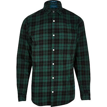 Mens Jack And Jones Check Long Sleeve Shirt