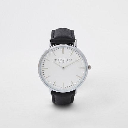 River Island Mens Mr Beaumont Silver Tone Watch