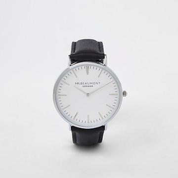 River Island Mens Mr Beaumont Silver Tone Watch
