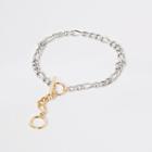 River Island Womens Gold And Silver Color T-bar Anklet