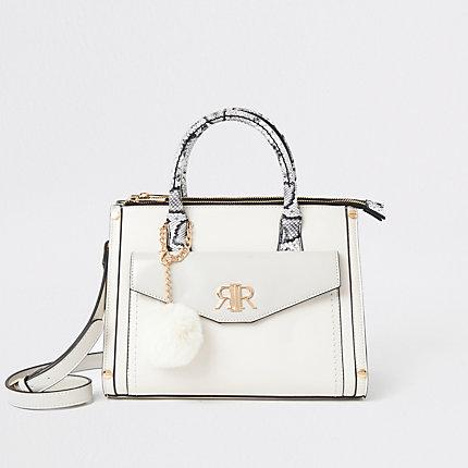 River Island Womens Snake Print Front Pocket Tote Bag