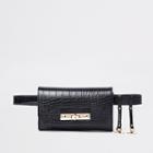 River Island Womens Croc Lock Front Belted Bum Bag
