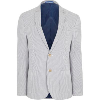 River Island Mens Stripe Skinny Fit Blazer