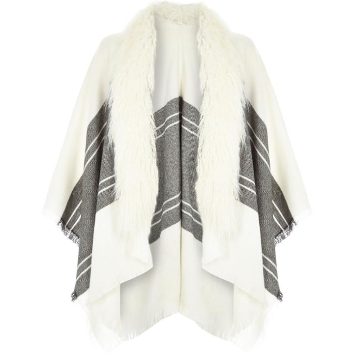 River Island Womens Faux Fur Trim Cape