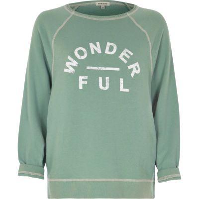River Island Womens Wonderful Print Sweatshirt