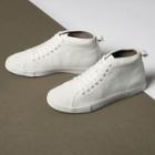 River Island Mens White Textured Lace-up Hi Top Sneakers