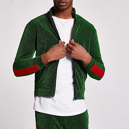 River Island Mens Jaded London Metallic Track Top