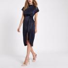 River Island Womens Thigh Split Cape Sleeve Dress