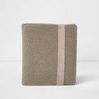 River Island Mens Elastic Fold Textured Leather Wallet