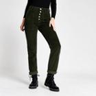 River Island Womens Corduroy Mom Button Jeans