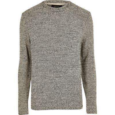 River Island Mens Textured Knit Sweater