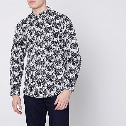 River Island Mens Jack And Jones Premium White Abstract Shirt