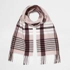 River Island Womens And Oxblood Check Scarf