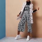 River Island Womens White Design Forum Eye Print Culottes