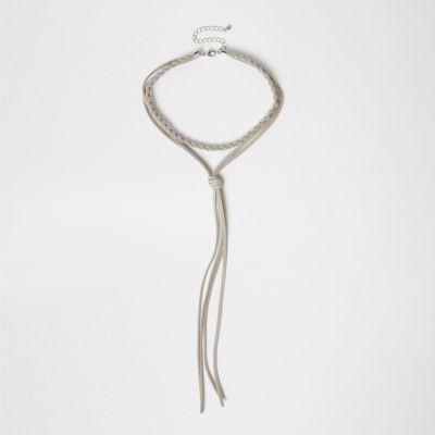 River Island Womens Plaited Bolo Choker