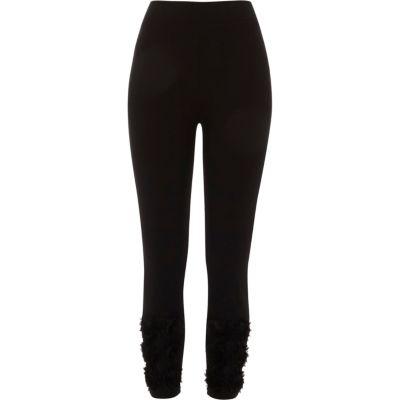 River Island Womens 3d Flower Hem Leggings