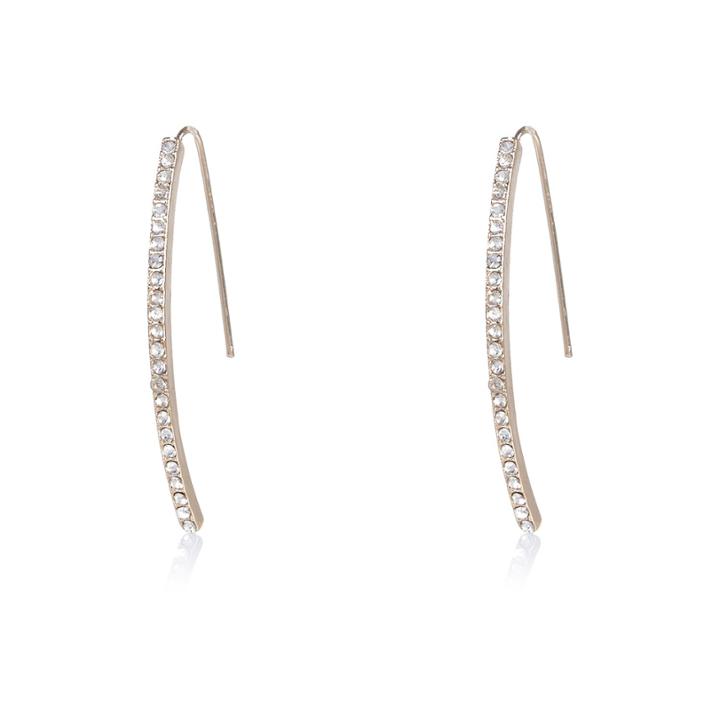 River Island Womens Gold Tone Slide Through Earrings