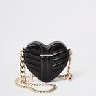 River Island Womens Quilted Heart Shape Cross Body Bag