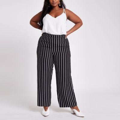 River Island Womens Plus Stripe Wide Leg Pants