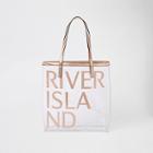 River Island Womens Gold Perspex Beach Bag