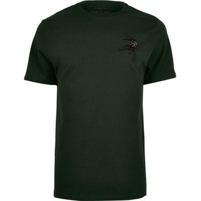 River Island Mens Sequin Panther T-shirt