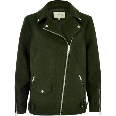 River Island Womens Plus Wool Blend Aviator Coat