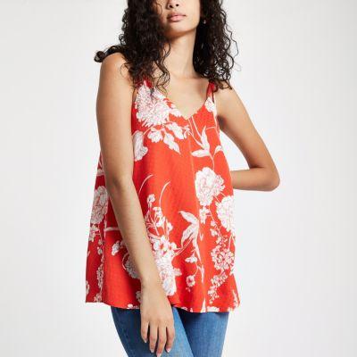 River Island Womens Floral Split Strap Cami Top