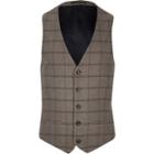 River Island Mens Checked Slim Vest