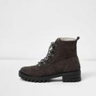 River Island Womens Suede Hiker Boots