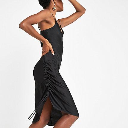 River Island Womens Ruched Side Slip Dress
