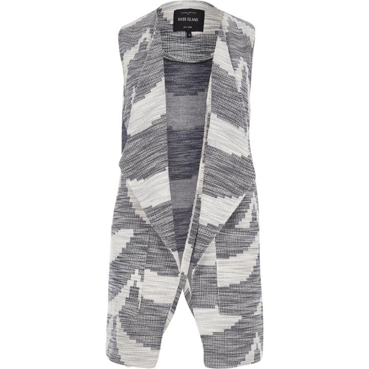 River Island Womens Geometric Sleeveless Jacket