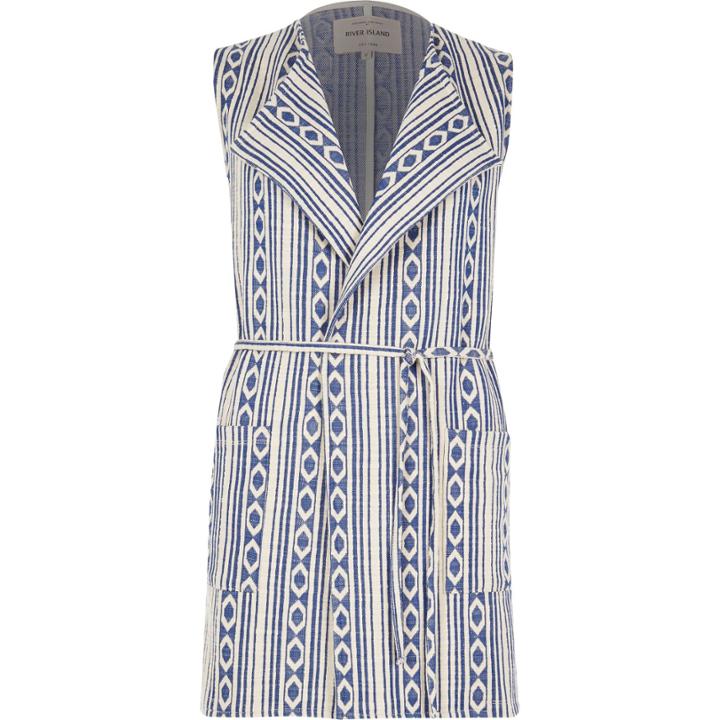 River Island Womens Aztec Print Sleeveless Jacket