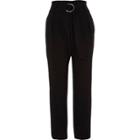 River Island Womens High Waisted Ring Belt Tapered Trousers